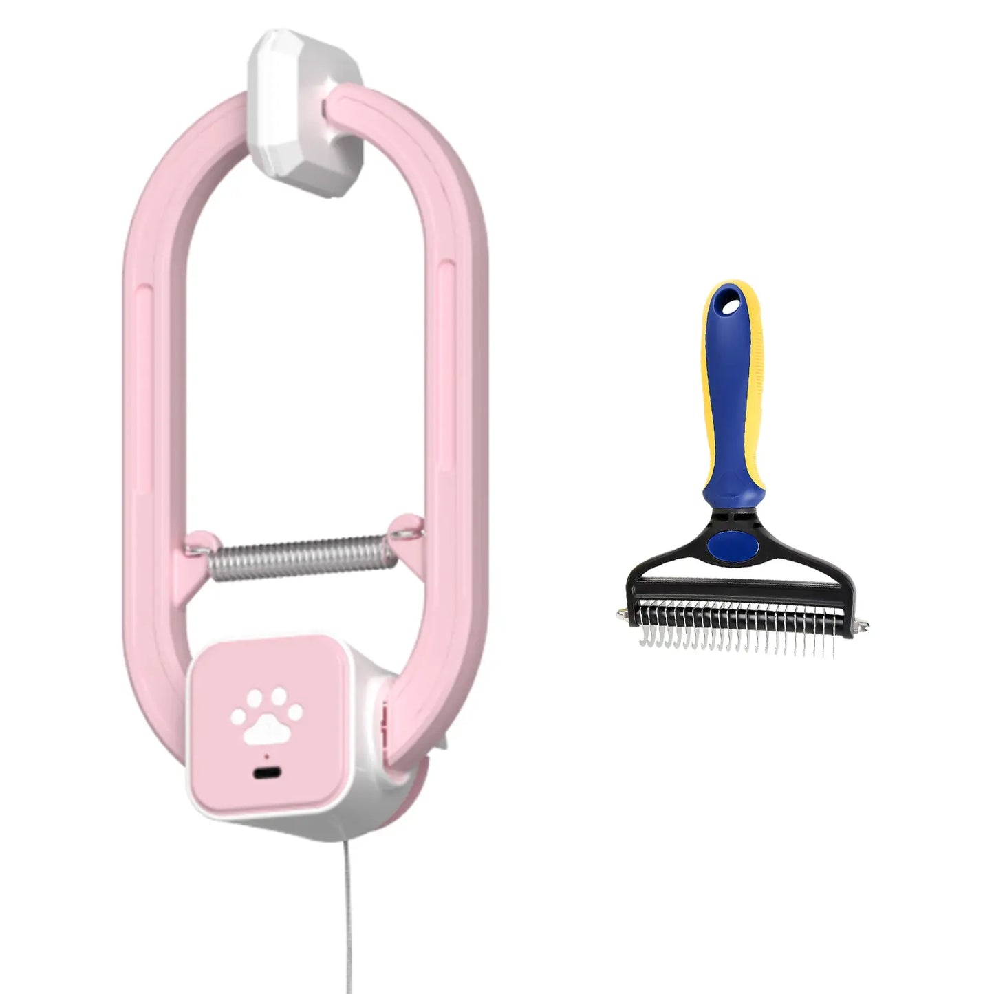 KittyHang™ Hands-Free Cat Entertainer – Smart Teaser Wand with Realistic Random Movement | Rechargeable, Durable Door Clip Design