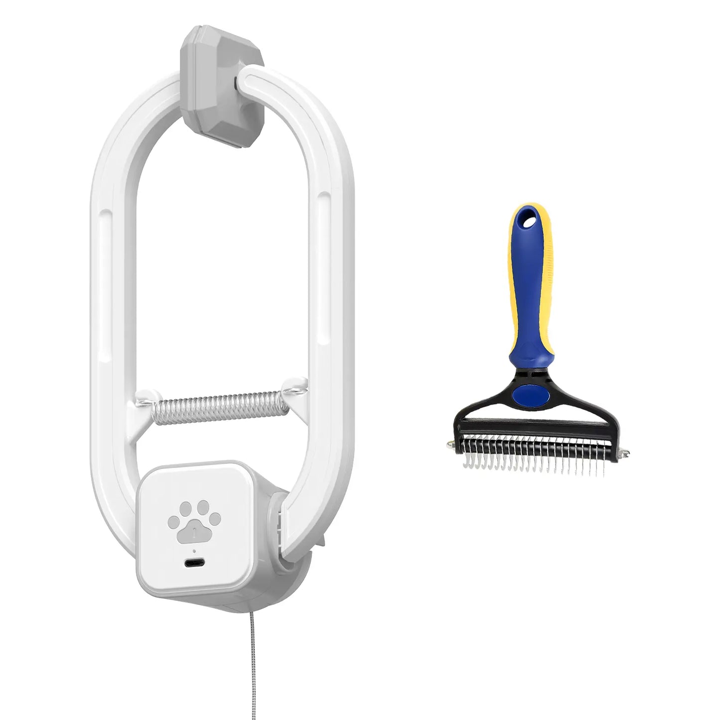 KittyHang™ Hands-Free Cat Entertainer – Smart Teaser Wand with Realistic Random Movement | Rechargeable, Durable Door Clip Design